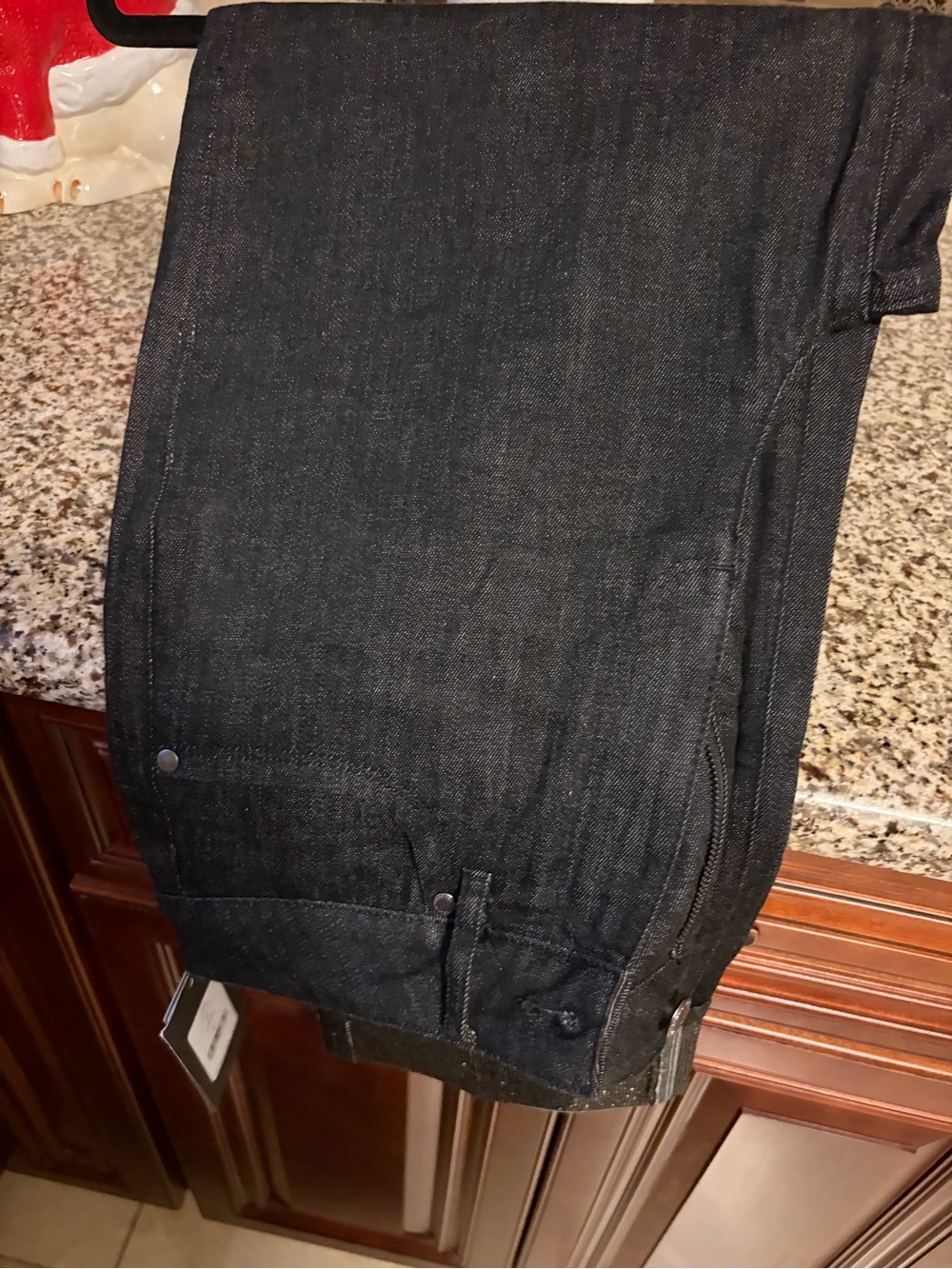 Karl Lagerfeld Dark Indigo Jeans in black with rhinestones Ankle or cropped fit